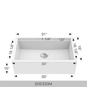BOSCO 205333M Granite Series 33" Kitchen Sinks