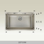 BOSCO 207131M Standard Series 31″ Kitchen Sink