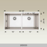 BOSCO 20D033 Super Series Plus 33″ Kitchen Sink