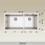 BOSCO 20M030 Super Series Plus 30″ Kitchen Sink