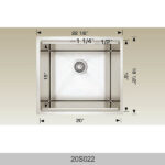 BOSCO 20S022 Super Series Plus 22″ Kitchen Sink