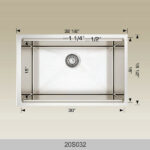 BOSCO 20S032 Super Series Plus 32″ Kitchen Sink