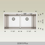 BOSCO 223819 Plus Linear Multi-Level Series 38″ Kitchen Sink