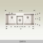 BOSCO 224519 Titanium Multi-Level Series 27″ Kitchen Sink