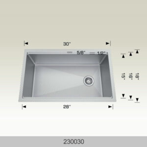 BOSCO 230030 Textured Multi-Level Series 30″ Kitchen Sink