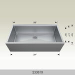 BOSCO 233619 Textured Multi-Level Series 36″ Kitchen Sink