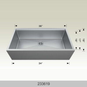 BOSCO 233619 Textured Multi-Level Series 36″ Kitchen Sink