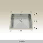 BOSCO 240024 Textured Titanium Laundry Series 24″ Kitchen Sink