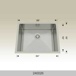 BOSCO 240026 Textured Titanium Laundry Series 26″ Kitchen Sink