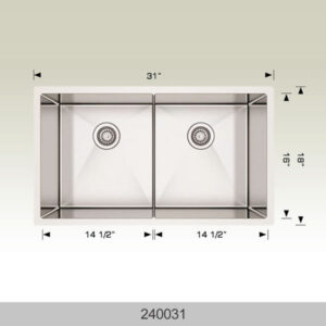 BOSCO 240031 Standard Series Plus 31″ Kitchen Sink