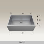 BOSCO 244033 Textured Titanium Series 33″ Kitchen