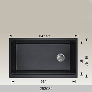 BOSCO 253034 Granite Series 34" Kitchen Sinks