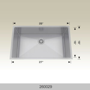 BOSCO 260029 Textured Standard Series 29″ Kitchen Sink