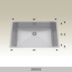 BOSCO 260032 Textured Standard Series 32″ Kitchen Sink