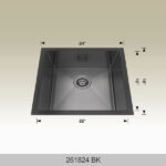 BOSCO 261824 Textured Standard Laundry Series 24″ Kitchen Sink