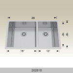BOSCO 262818 Textured Standard Series 28″ Kitchen Sink