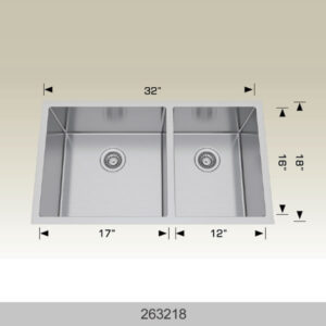 BOSCO 263218 Textured Standard Series 32″ Kitchen Sink