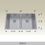 BOSCO 263219 Textured Standard Series 32″ Kitchen Sink