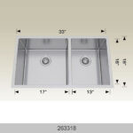 BOSCO 263318 Textured Standard Series 33″ Kitchen Sink