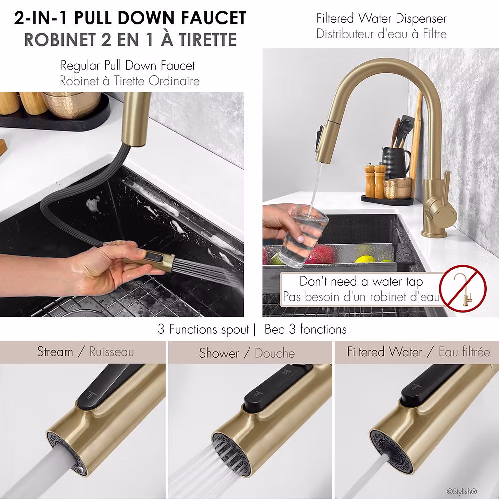 7f25f4_5d0db3815a084fd6905c4faef9b7ffc9~mv2 STYLISH K-131GR MODENA Single Handle Kitchen Faucet - Image 2