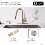 STYLISH K-131GR MODENA Single Handle Kitchen Faucet - Image 10