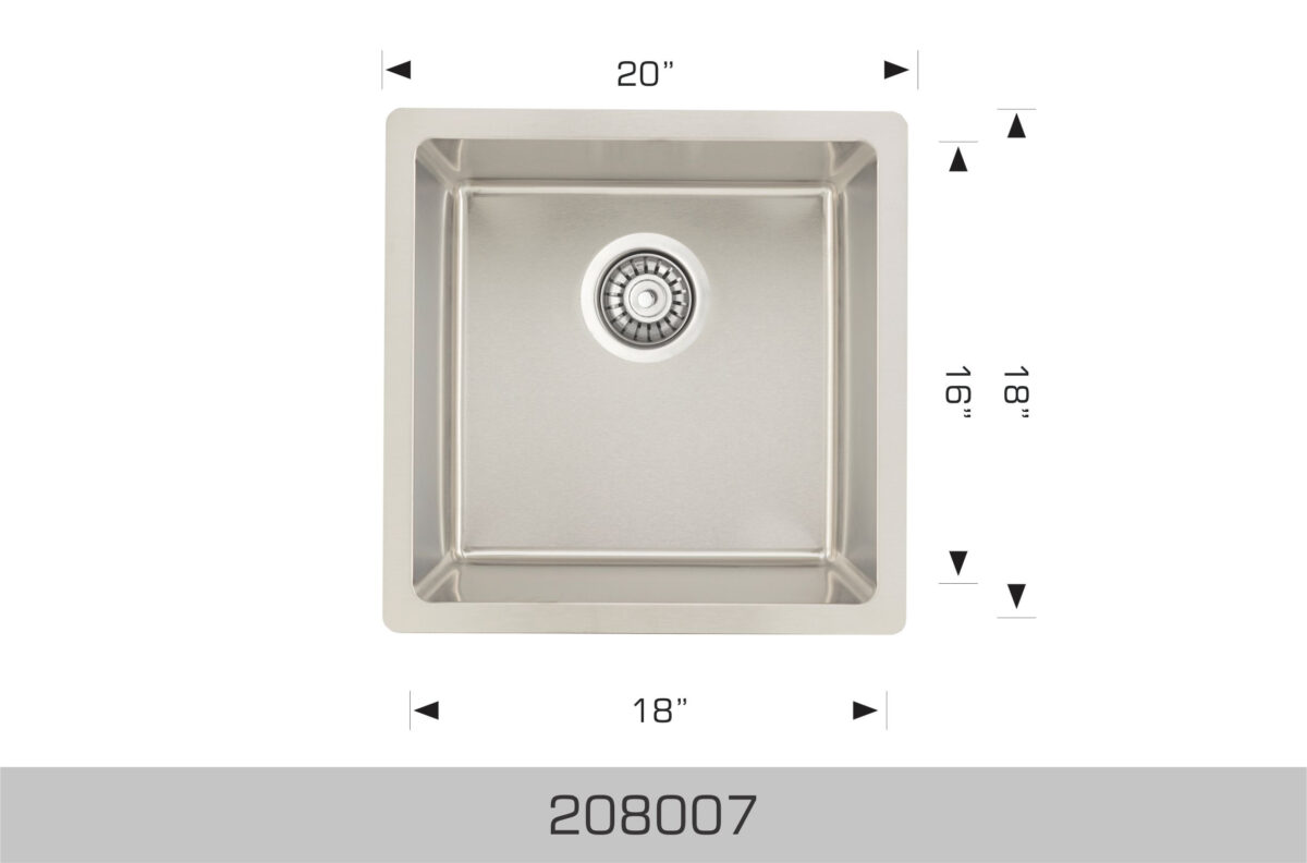 BOSCO 208007 Builder Series 20″ Kitchen Sink - Image 1