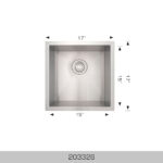 BOSCO 203326 Plus Elegant Series 17″ Kitchen Sink