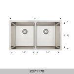 BOSCO 207117B Standard Series 31″ Kitchen Sink