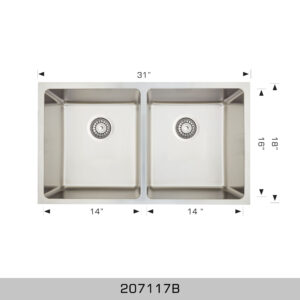BOSCO 207117B Standard Series 31″ Kitchen Sink