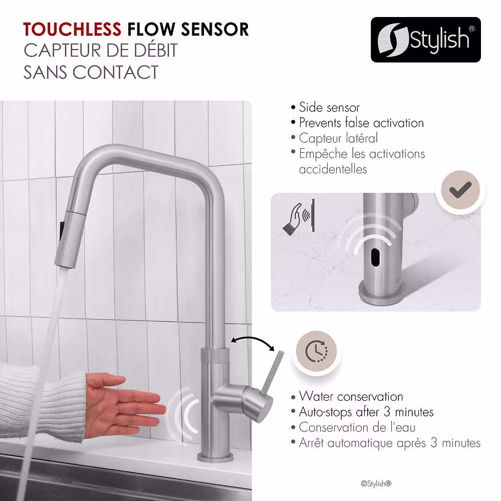 7f25f4_245a6e4bd3a44e2583d03d3cca64b3fa~mv2 Stylish K-150SM GELA Single Handle Touchless Kitchen Faucet - Image 4
