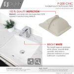 STYLISH P-200-2 CHIC 20-inch Undermount Bathroom Sink