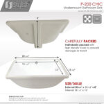 STYLISH P-200-2 CHIC 20-inch Undermount Bathroom Sink