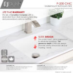 STYLISH P-200-2 CHIC 20-inch Undermount Bathroom Sink