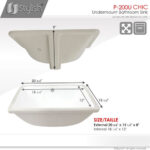 STYLISH P-200U CHIC 20-inch Undermount Bathroom Sink