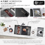 STYLISH A-918KIT Workstation Black Accessories Kit - Image 8