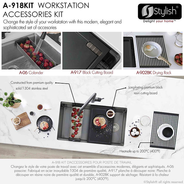 STYLISH A-918KIT Workstation Black Accessories Kit (7) STYLISH A-918KIT Workstation Black Accessories Kit - Image 8