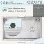 STYLISH C131L AZUNI 30" Reversible Workstation Kitchen Sink ( OPEN BOX ) - Image 3