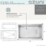 STYLISH C131L AZUNI 30" Reversible Workstation Kitchen Sink ( OPEN BOX ) - Image 12
