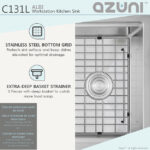 STYLISH C131L AZUNI 30" Reversible Workstation Kitchen Sink ( OPEN BOX ) - Image 9