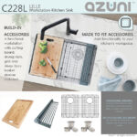 STYLISH C228L AZUNI 28-inch Workstation Kitchen Sink OPEN BOX A - Image 5