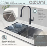 STYLISH C228L AZUNI 28-inch Workstation Kitchen Sink OPEN BOX A - Image 6