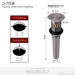 STYLISH D-700B2 Pop-Up Bathroom Sink Drains Set - Image 5