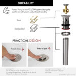STYLISH D-700B2 Pop-Up Bathroom Sink Drains Set - Image 7