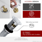 STYLISH D-700C2 Pop-Up Bathroom Sink Drains Set - Image 9