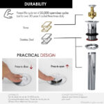 STYLISH D-700C2 Pop-Up Bathroom Sink Drains Set - Image 3