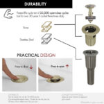 STYLISH D-700G2 Pop-Up Bathroom Sink Drains Set - Image 6