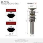 STYLISH D-701B2 Pop-Up Bathroom Sink Drains Set - Image 3
