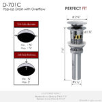 STYLISH D-701C2 Pop-Up Bathroom Sink Drains Set - Image 9