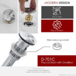 STYLISH D-701C2 Pop-Up Bathroom Sink Drains Set - Image 10