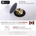 STYLISH D-701N2 Pop-Up Bathroom Sink Drains Set - Image 2